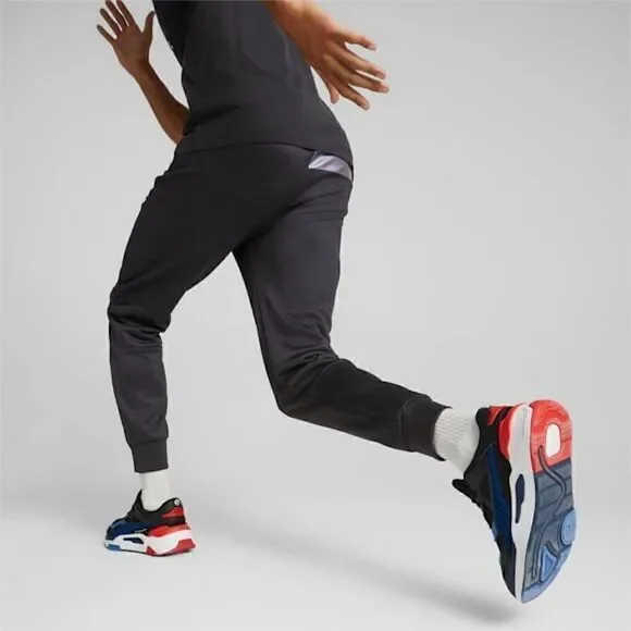 Puma BMW Race Pants Joggers Men's M Metal Energy Black Blue 536418-01 Fleece New